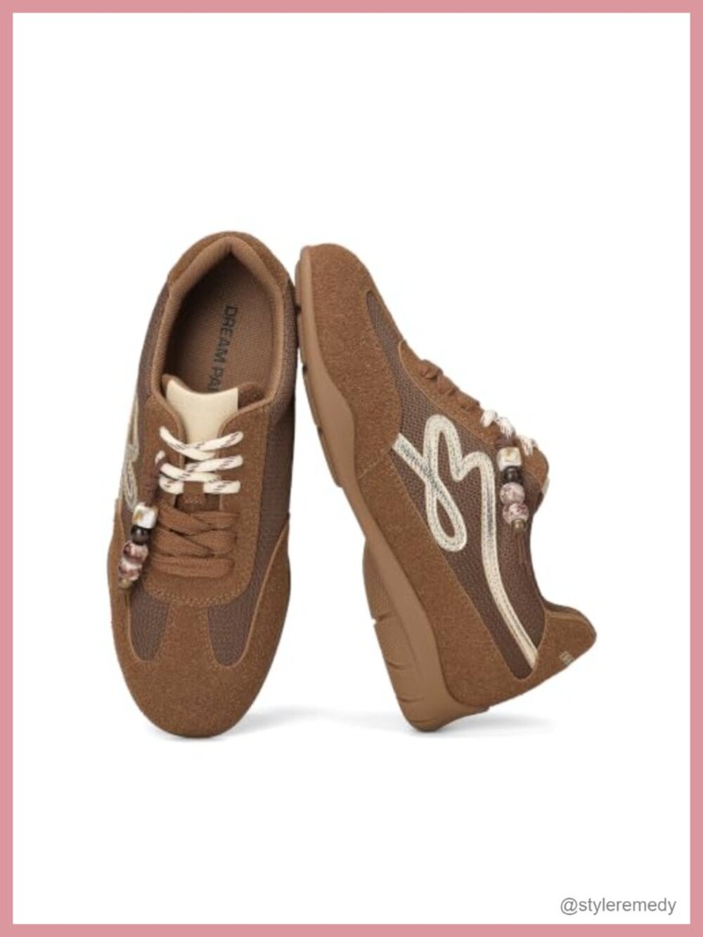 Women's Retro Fashion Sneakers Comfortable Walking Shoes with Cushioned Insole